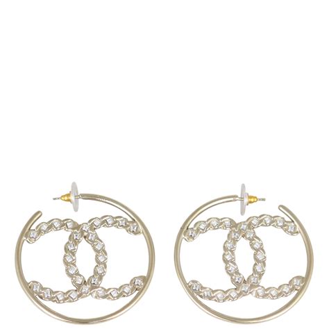 chanel mini hoop earrings|chanel hoop earrings price.